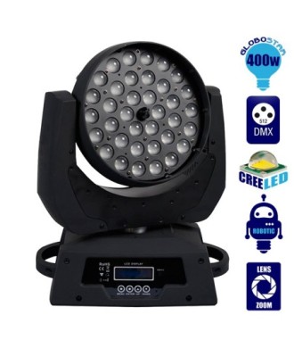 Κινούμενη Ρομποτική Κεφαλή Artemis ZOOM WASH PRO 10°-60° 36*10 Watt CREE LED RGBW 360W 230V DMX512 GloboStar 51116